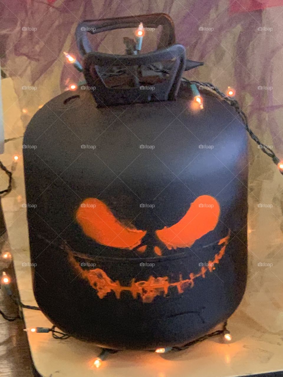 Spooky propane tank 