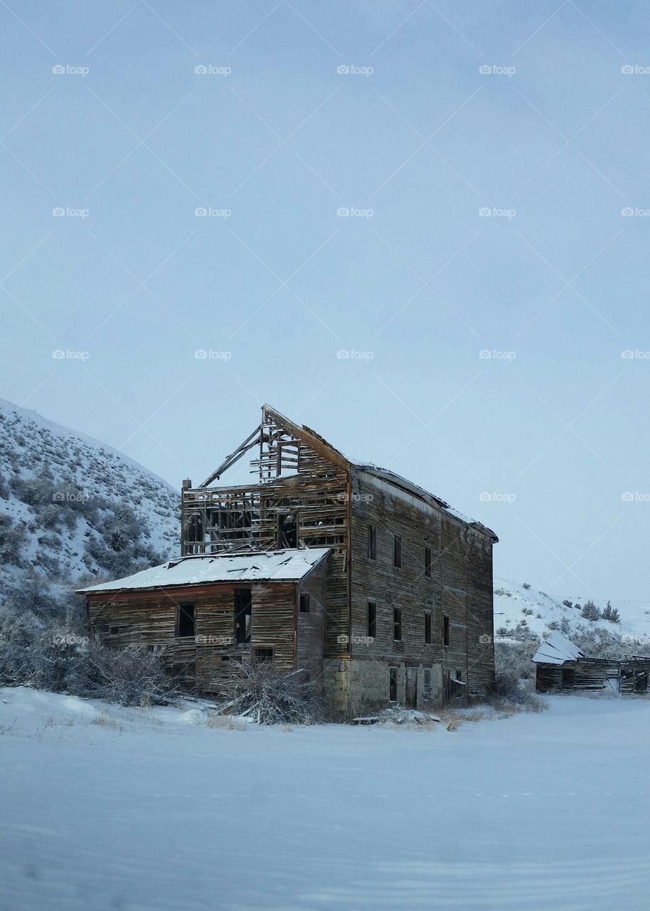 Winter, Snow, No Person, Cold, House