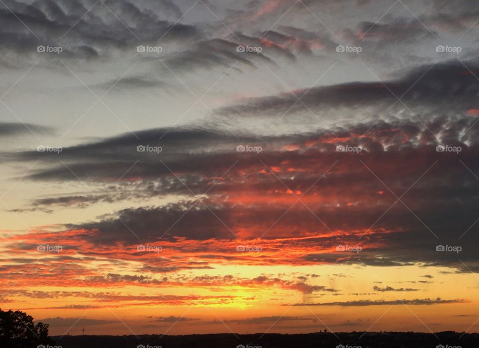 Dramatic sky during sunset