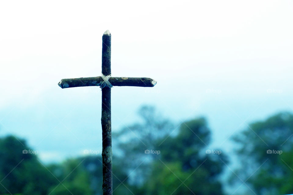 The cross of Jesus with nature background and so wonderful for christian.