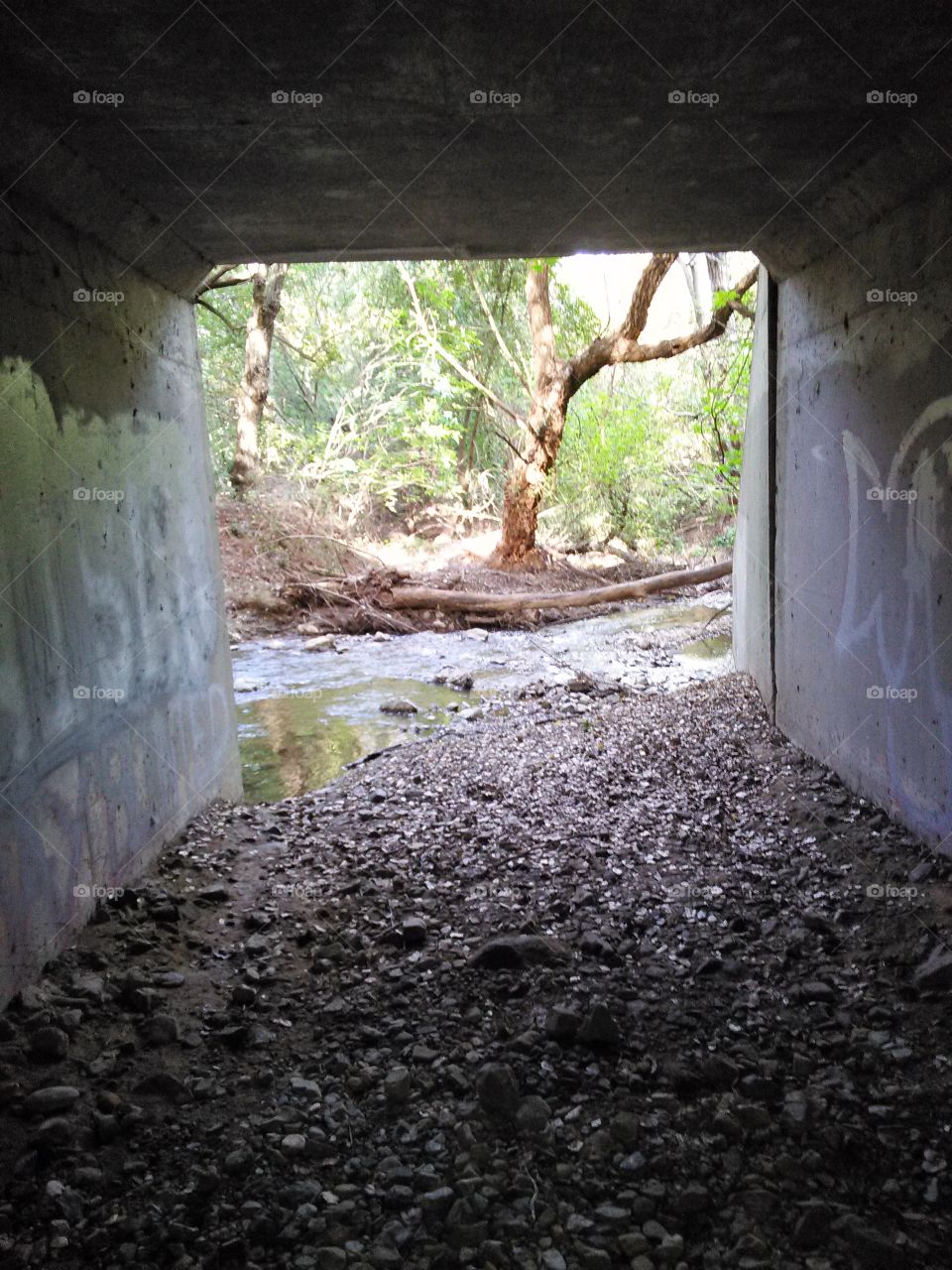 Creek at the end of tunnel