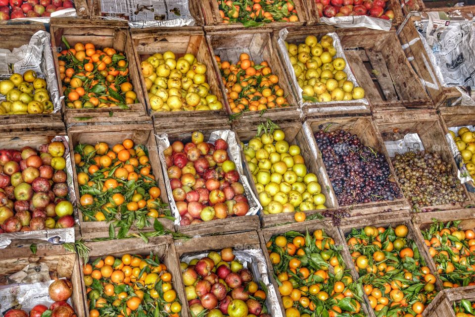 colourful fruit on display . colourful fruit on display 