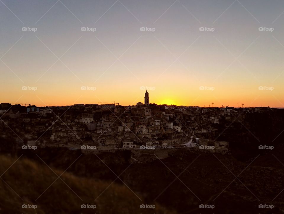 Sunset in Matera