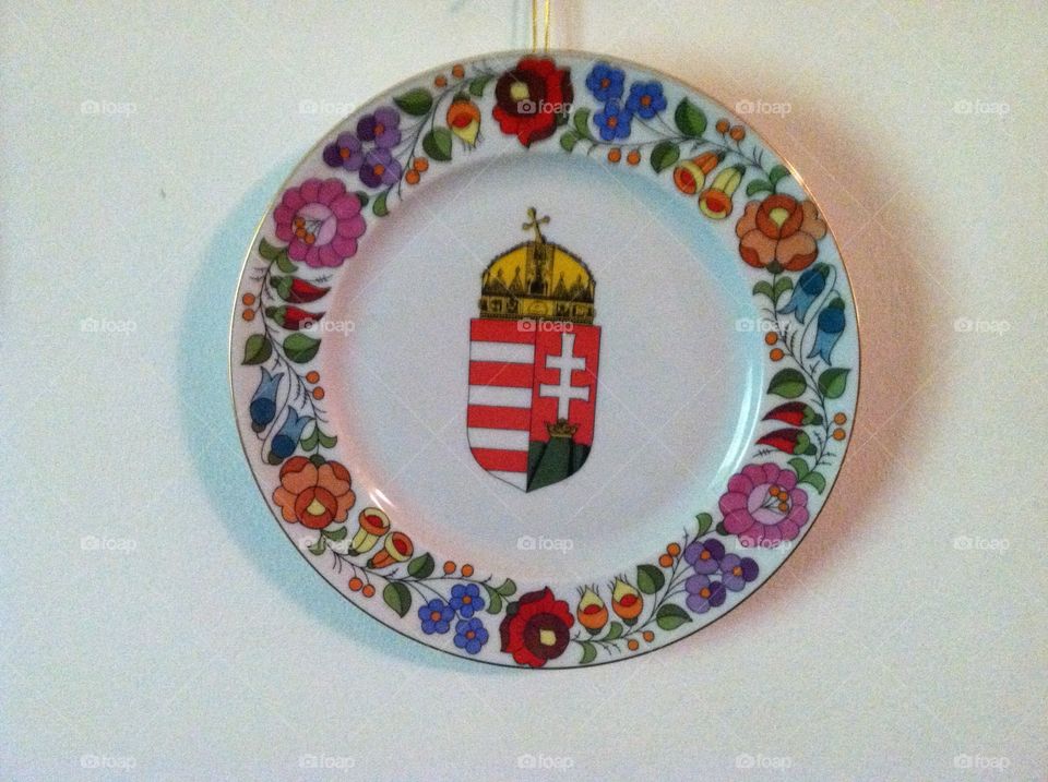 Hungarian porcelain plate 