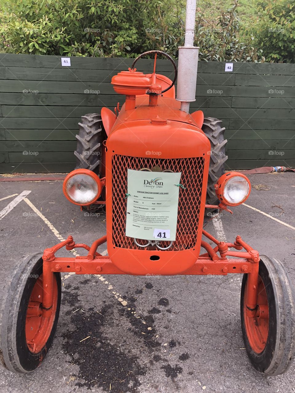 An Alice Chalmers tractor of well 1943, 76 years old, amazing and still in working order.