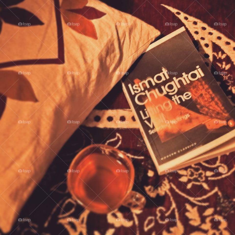 Spending the evening by myself
A cup of tea and my favourite book.