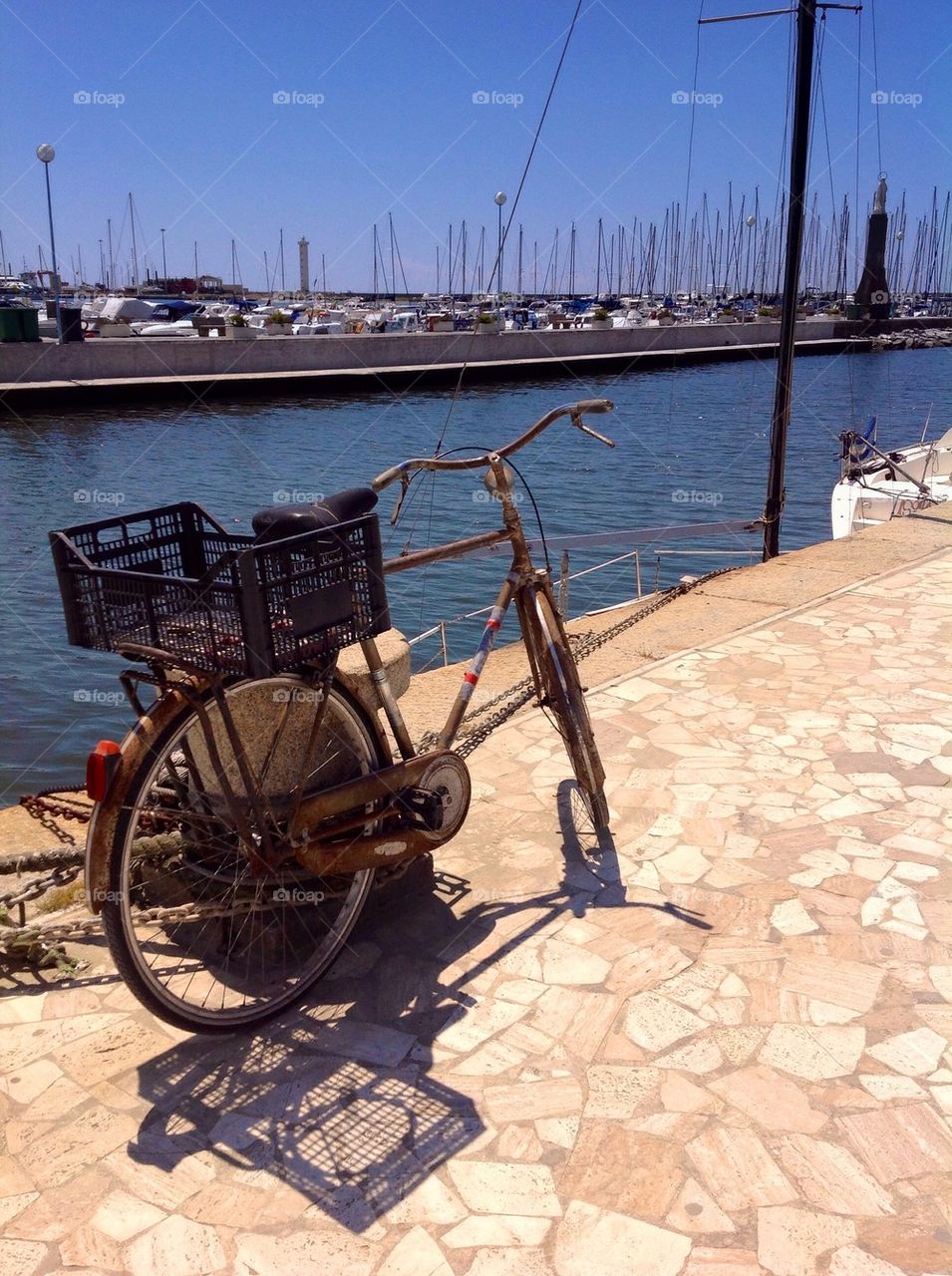 Bike on pier