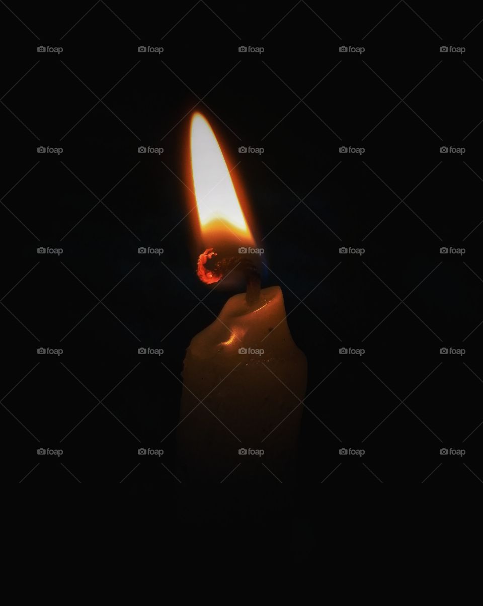 The flame in dark