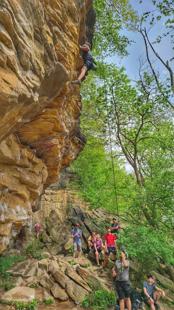 rock climbing