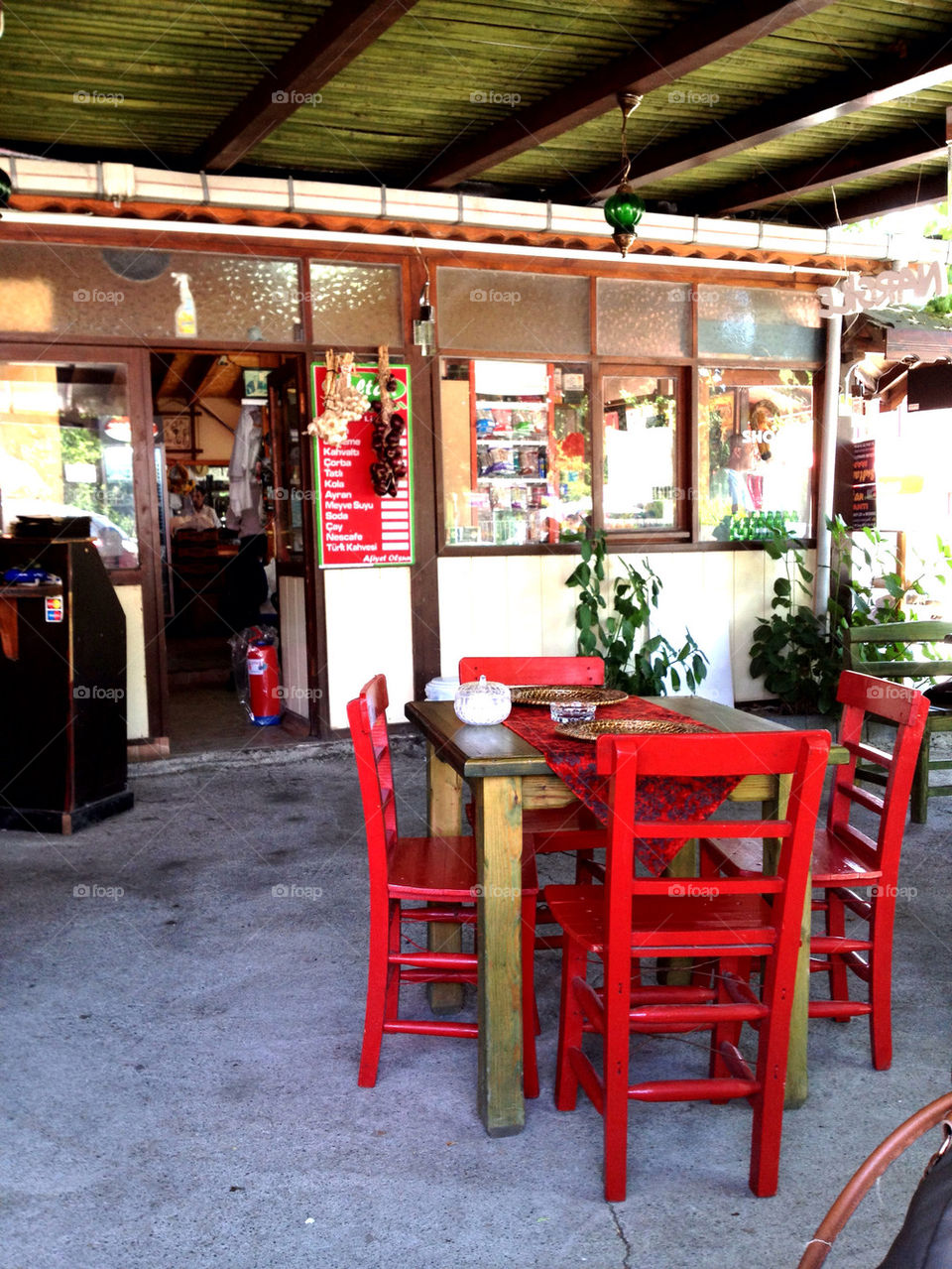 table red chair food by linhof