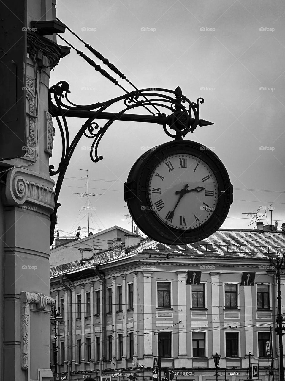 mobile photo architecture, buildings with clock Russia