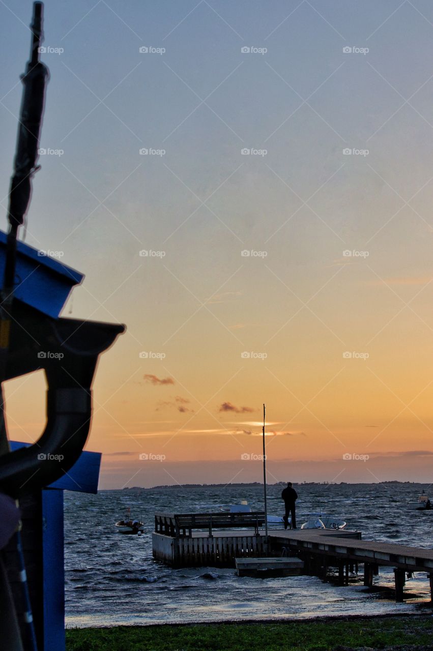 Man on the jetty