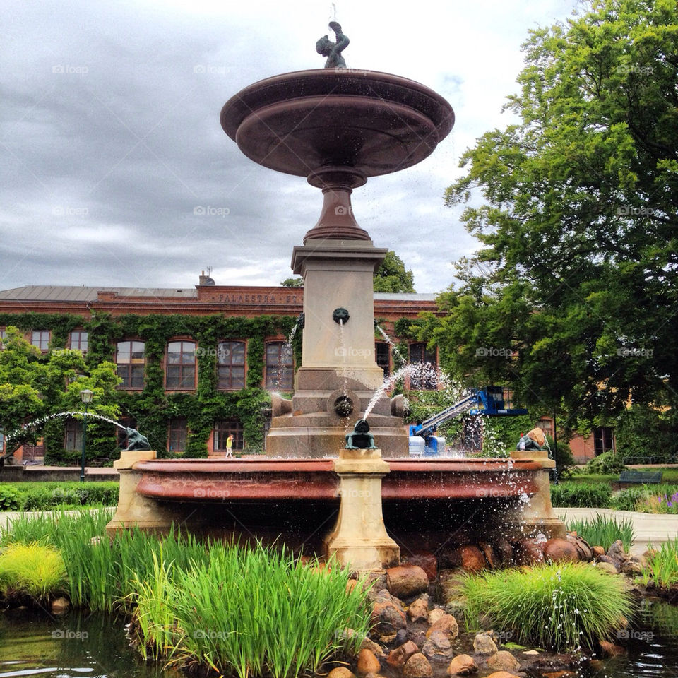 outdoor fountain lund famskane by lindajacobi