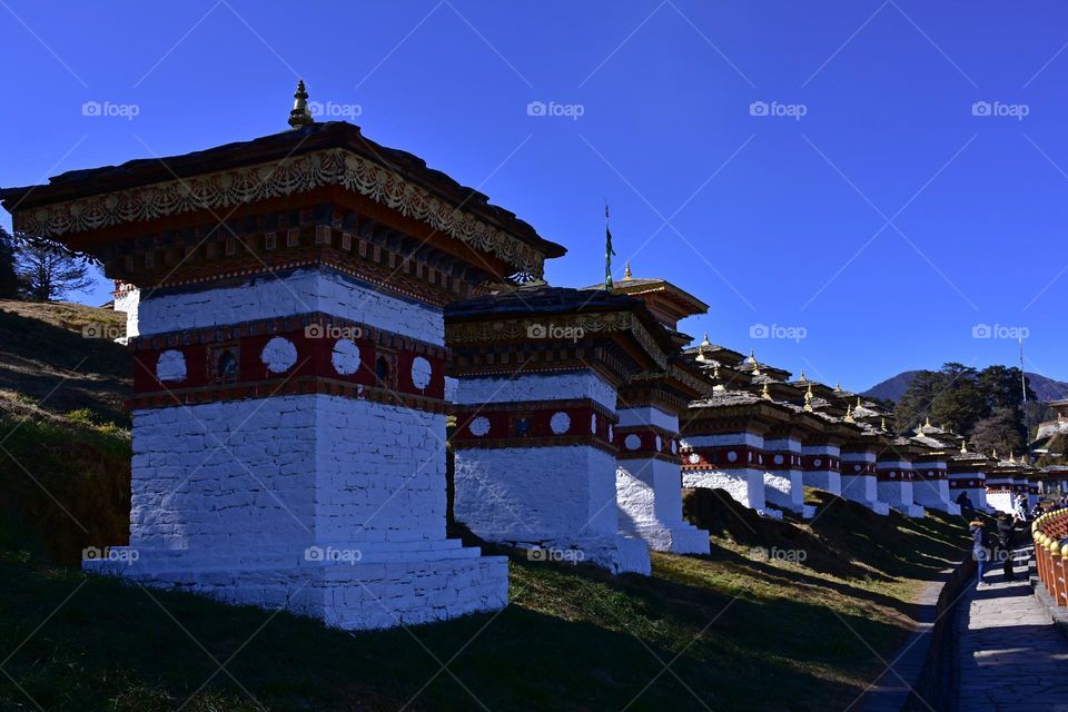 row of chortens