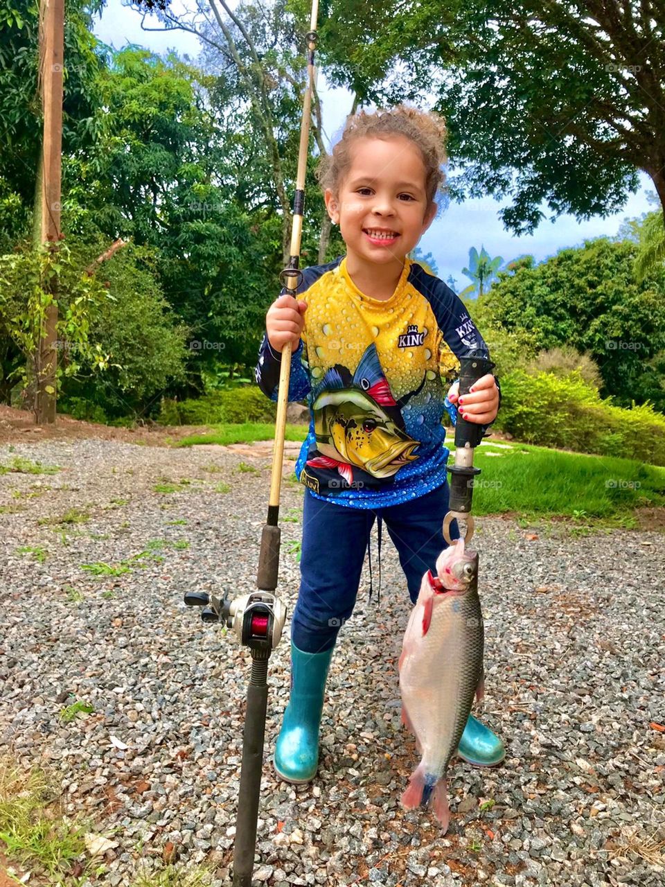 girl fishing