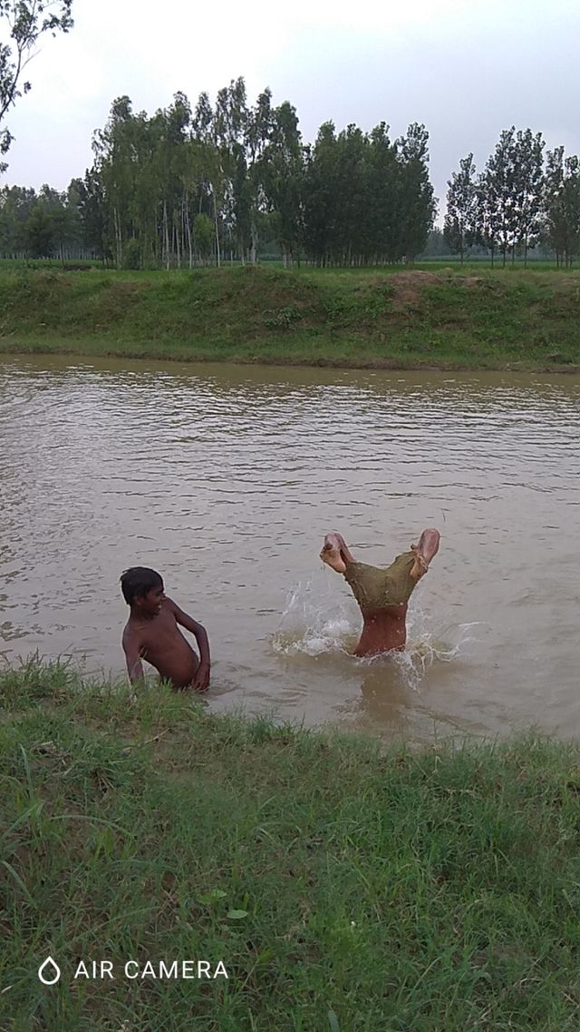 rainy season having fun