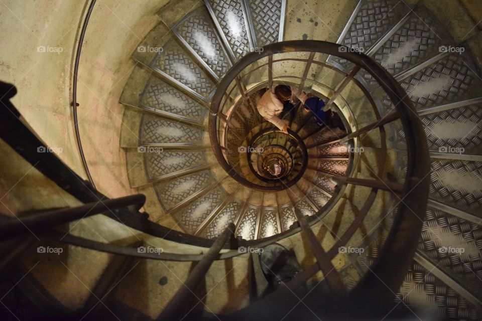 Stairway to the top of Arch de Triomphe