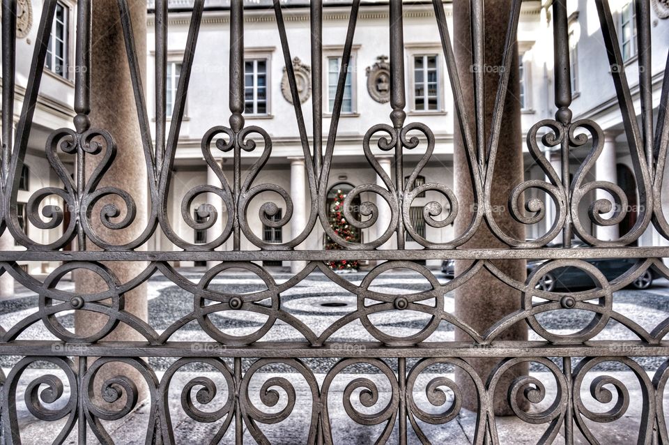 Courtyard. Ornate Gate