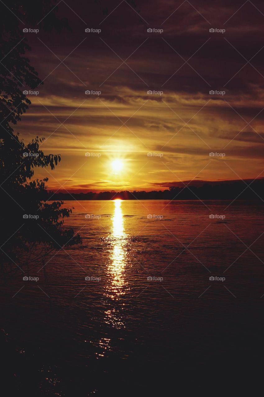 Sunset, Dawn, Evening, Water, Sun