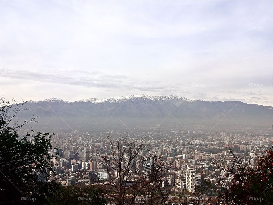 Santiago, Chile and the view of the Andes