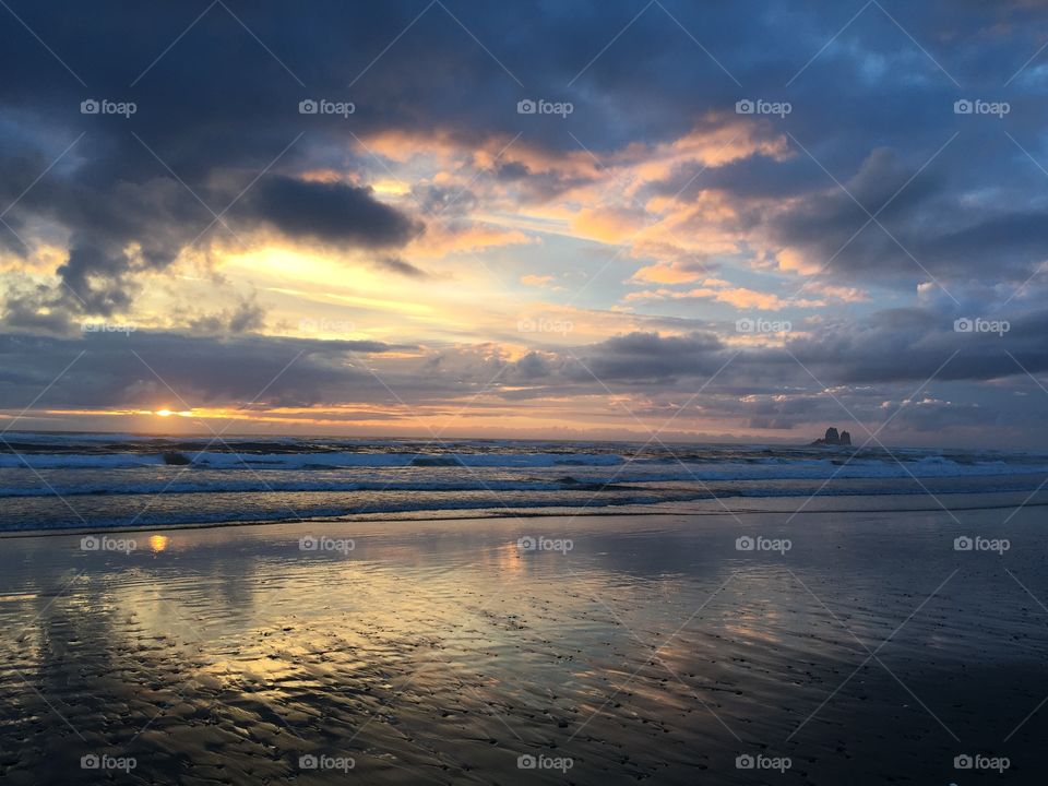 Sunset Rockaway Beach, Oregon