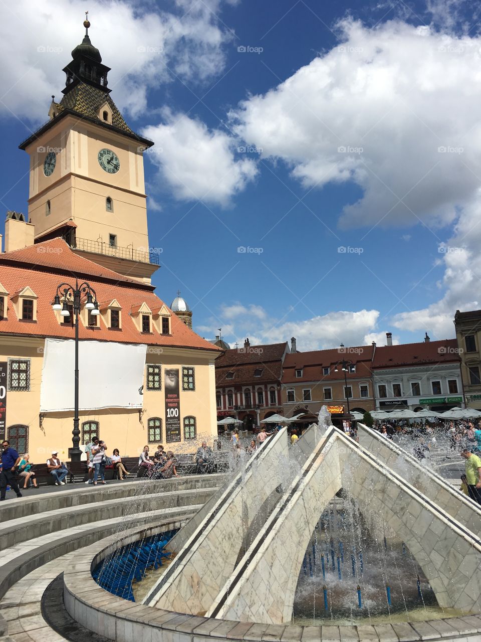 Council square view, Brasov, Romania