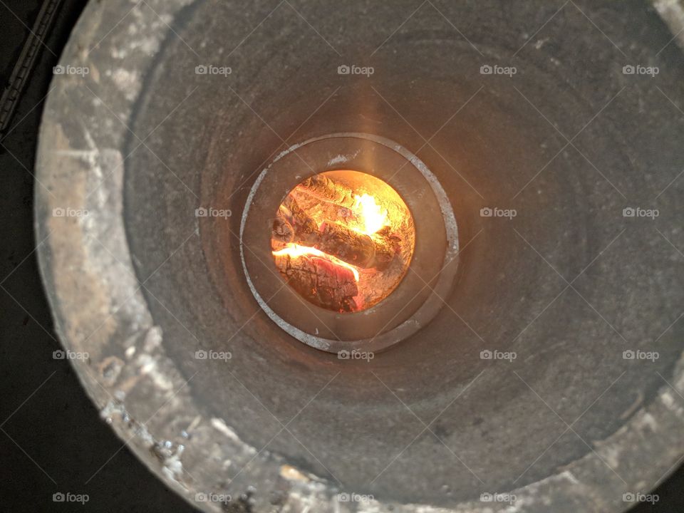 light at the end of the tunnel of my fire pit.