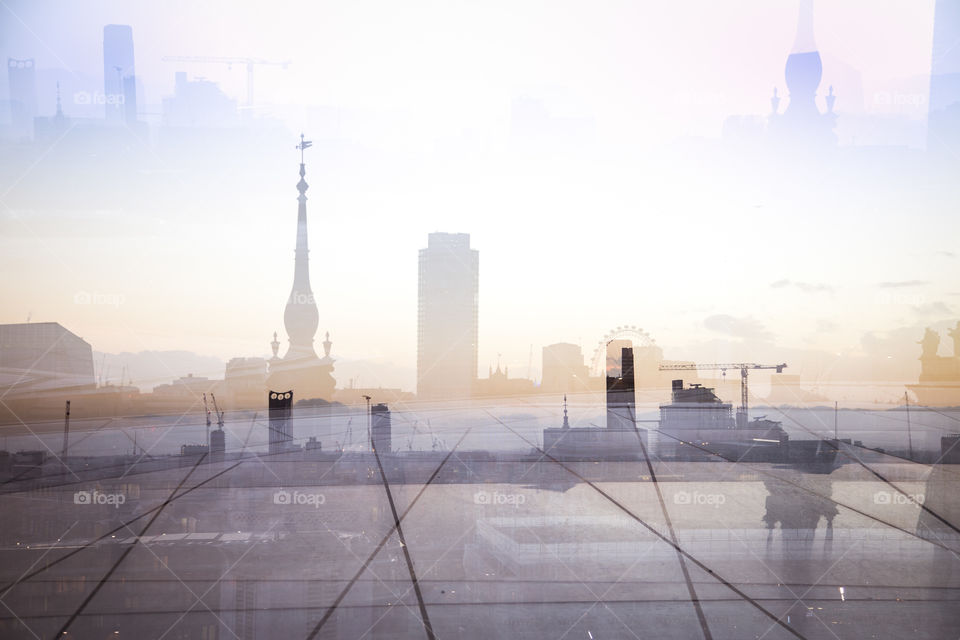 An interesting double exposure of London street patterns.