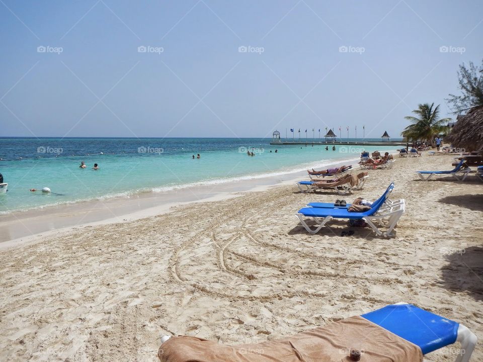 Jamaican Beach. a beach in Montego Bay