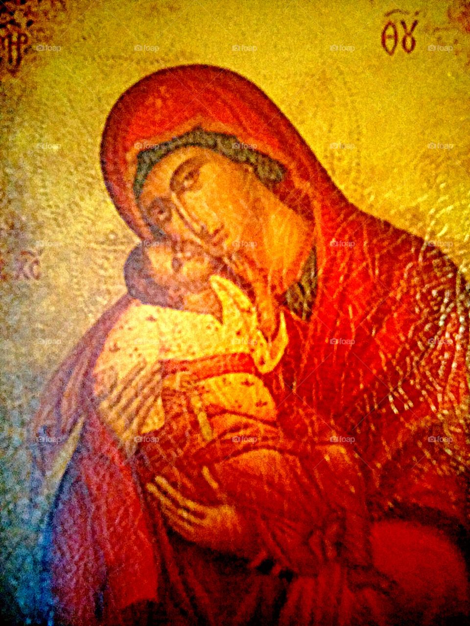 Icon: Christ and Mother Mary