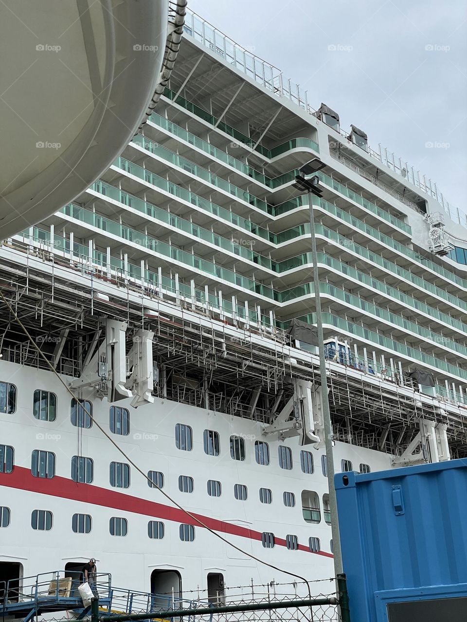 Close up of a Cruise Ship