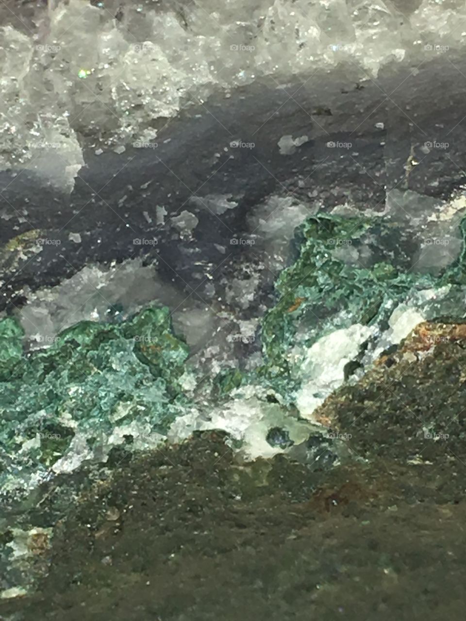 Green Crystal in stone