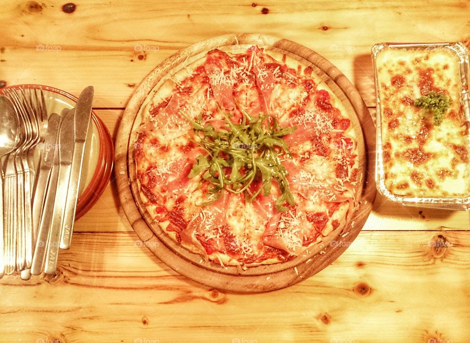 Pizza & Lasagna For Share. Friday night comfort foods fresh from the kitchen.