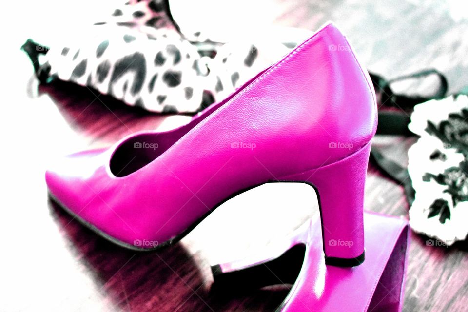 high heel shoes pink women's fashions still frame close up
