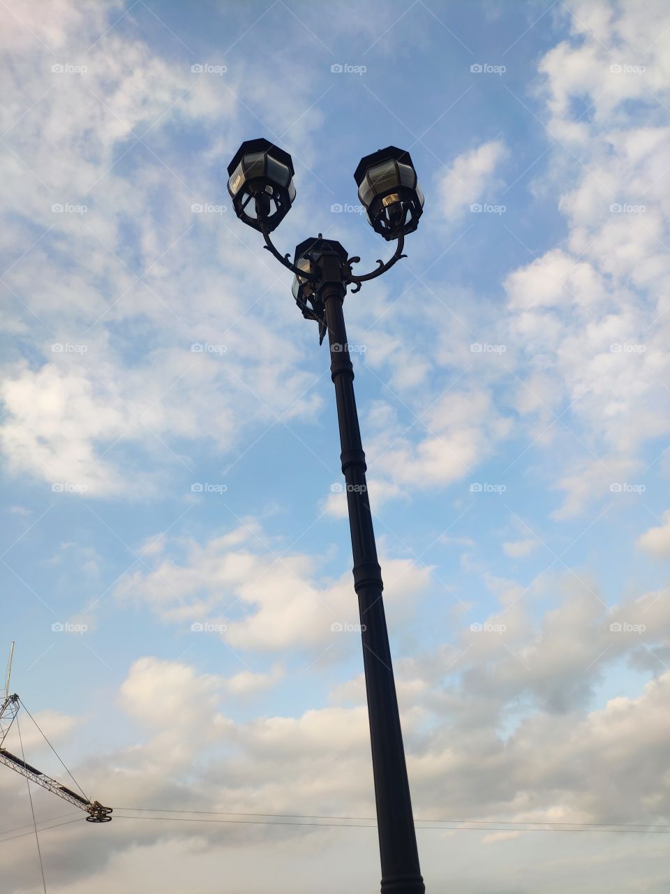 a lamp and sky