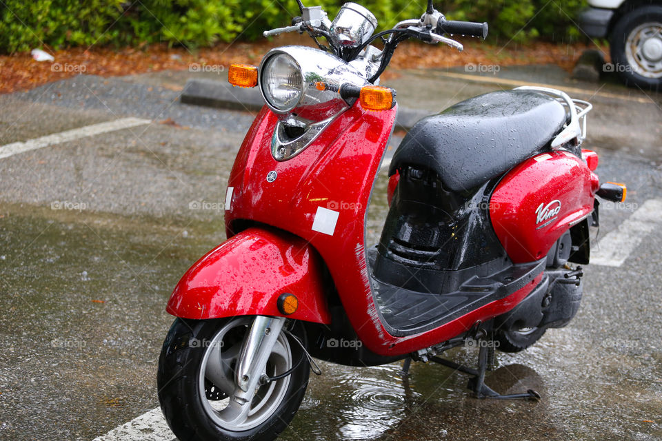 Rainy day on a motorcycle