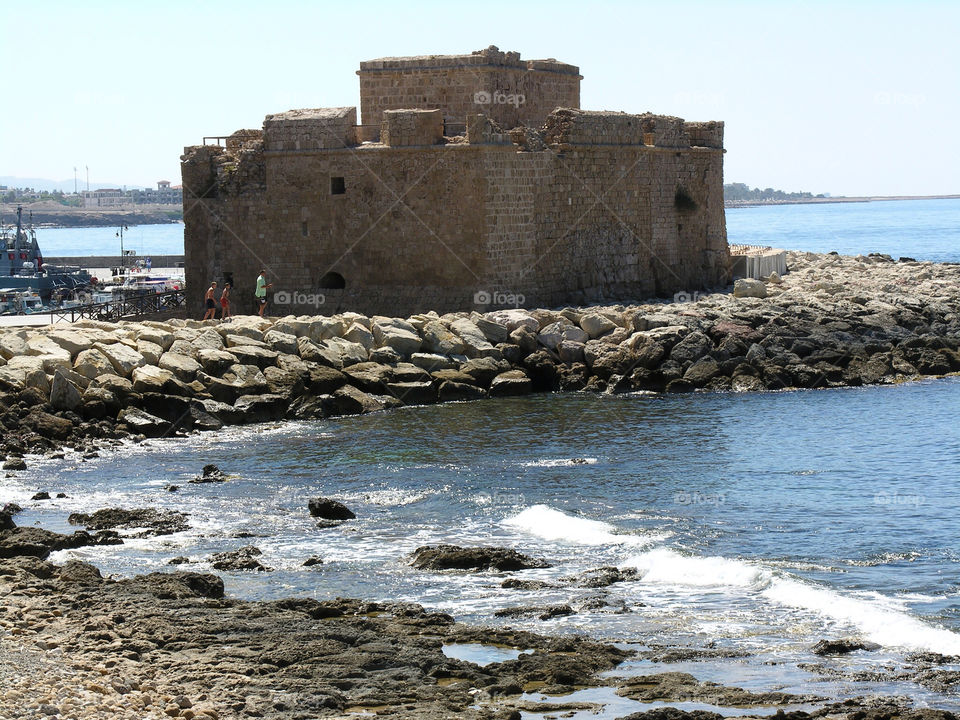 sea cyprus coast castle by snappychappie