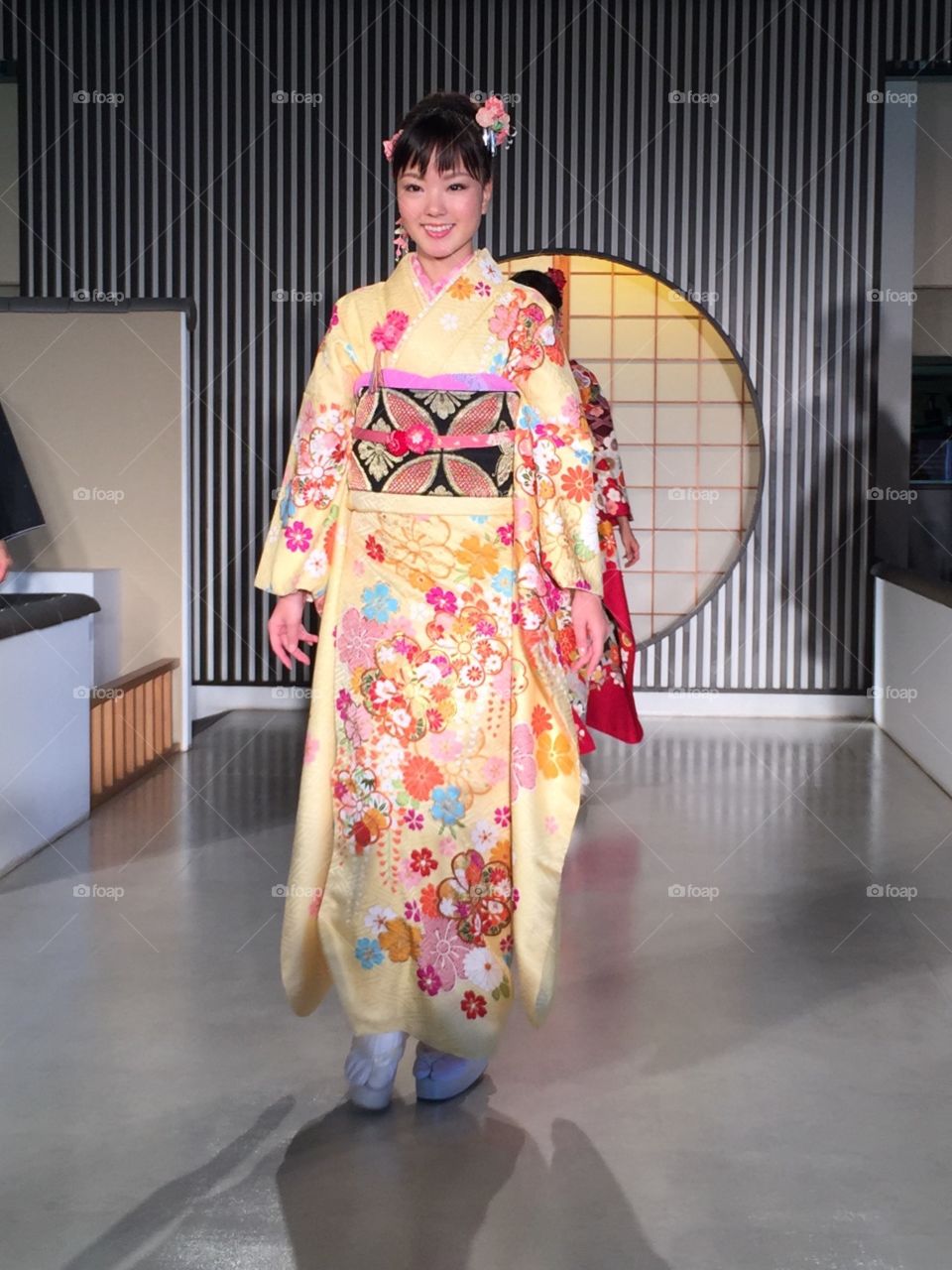 Kimono. Kimono Textile fashion show