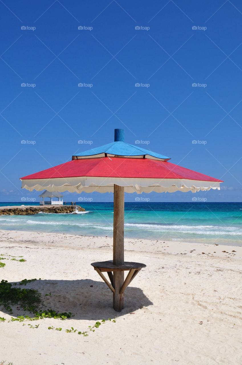 Beach table umbrella 