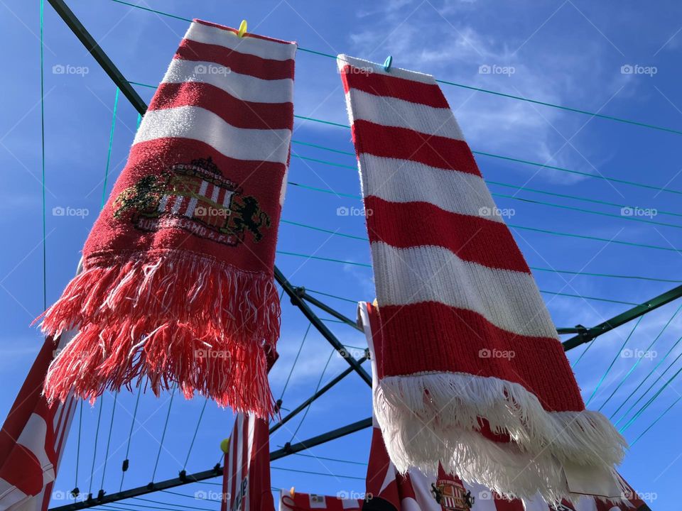 Sunderland scarves washed and ready for Wembley 