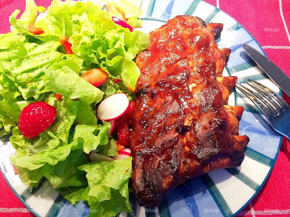 Summer BBQ
BBQ Ribs and summer salad