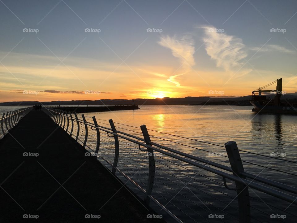 Ogden Point , long walk on breakwater during amazing sunset