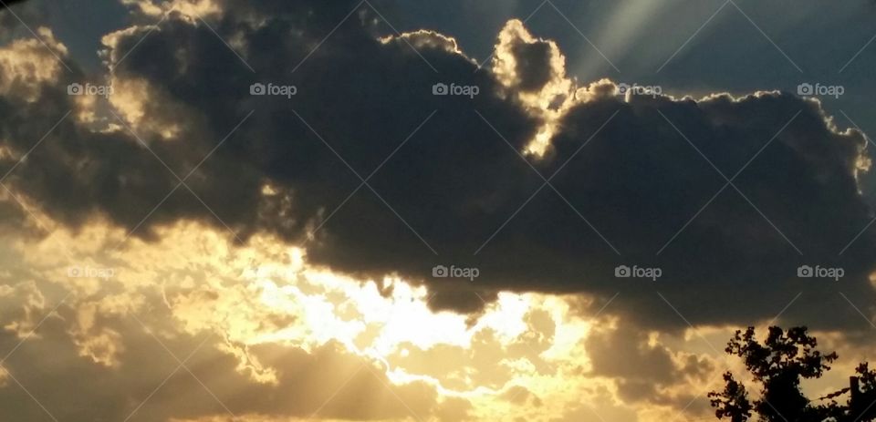 Bright and cloudy. Another post storm picture. This time the sun won.