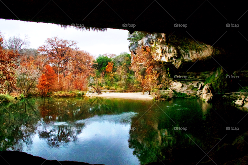 hamilton pool outdoors water reflection by avphoto