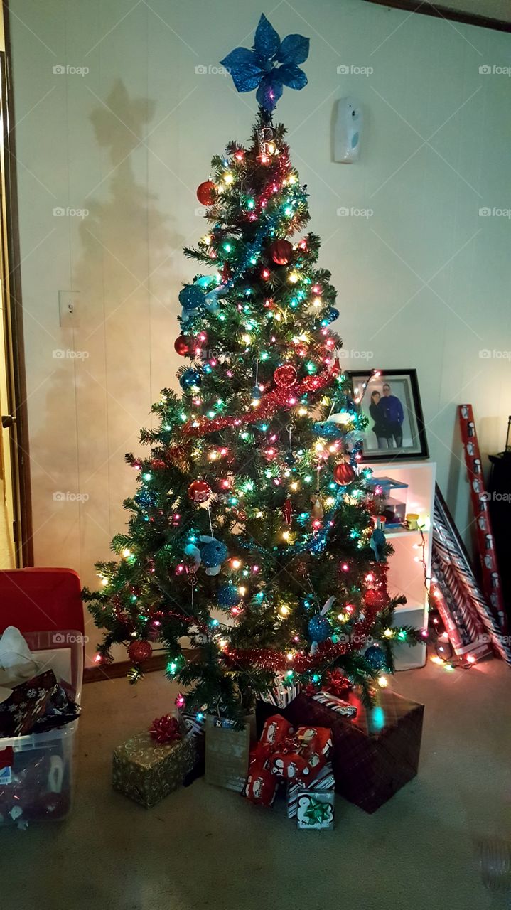 christmas tree decorating and organizing