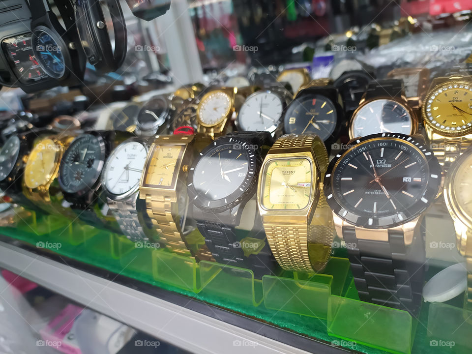 Bengkulu, Indonesia - july 05th, 2021 - some watches that are sold in the market are of good quality and of course the prices are quite cheap