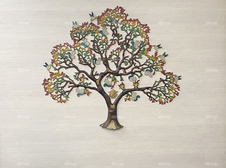 Decorated tree for background 