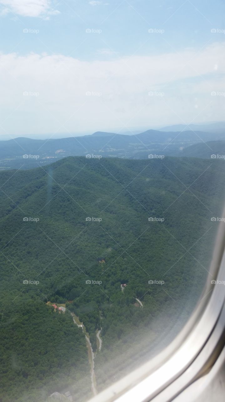 mountain view from plane