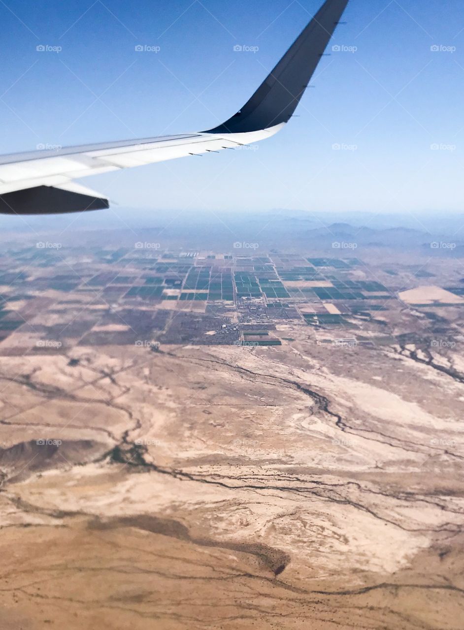 Aerial view. Arizona. Desert.