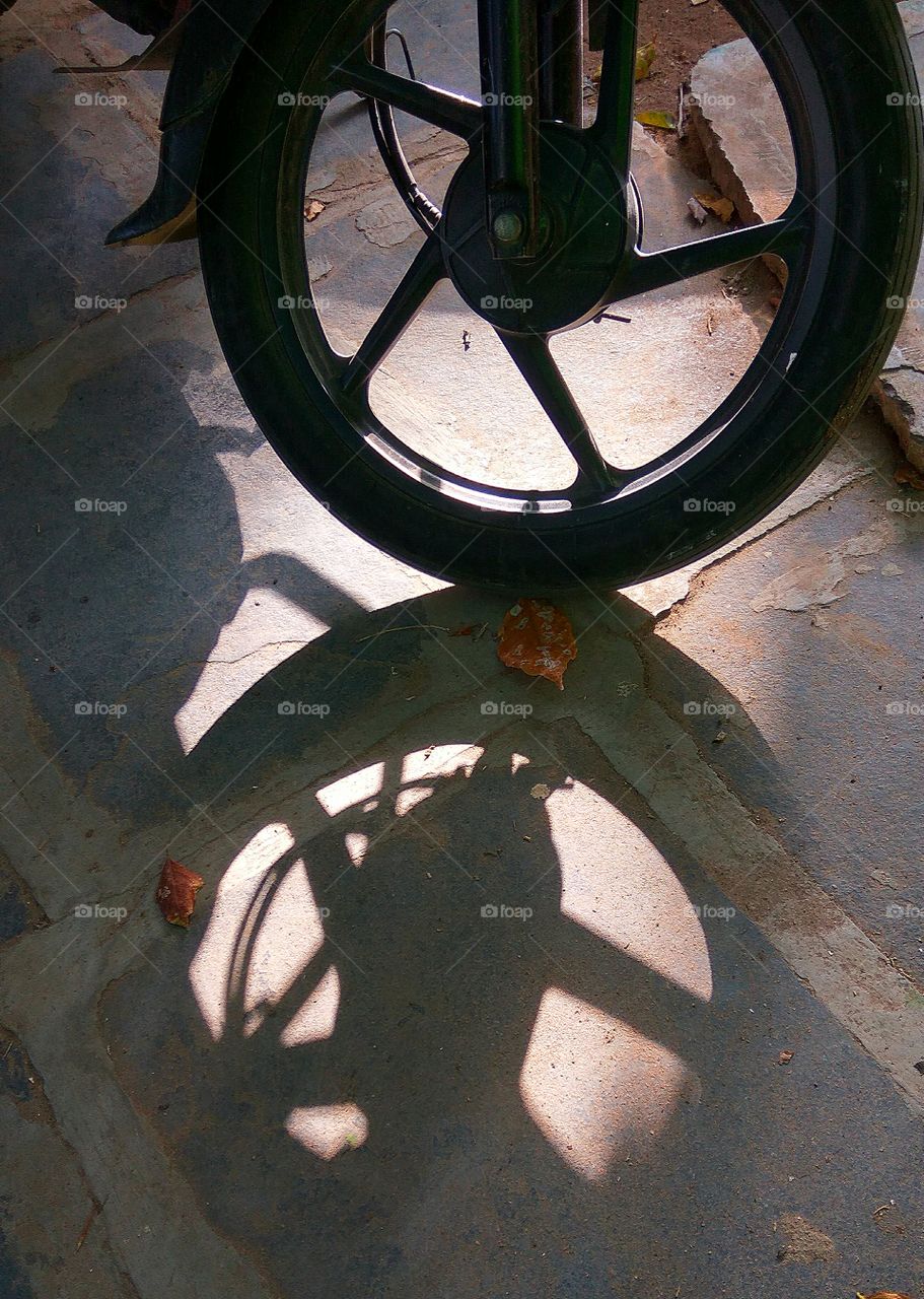 evening time byke whell shade